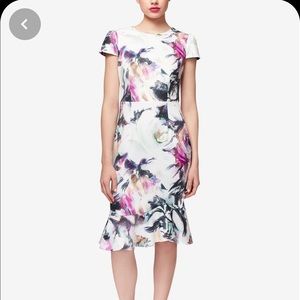 White floral dress by Betsey Johnson. New w/tags